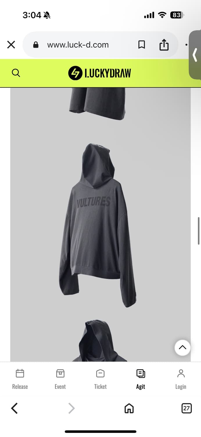 한정판 칸예 Y$ 벌쳐스 고양 후드집업 100-105 새상품 상품이미지10