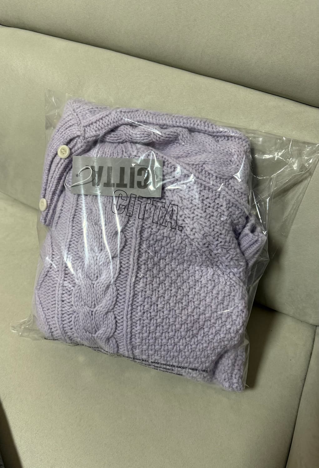 씨타 니트 터틀넥 스웨터 라벤더 상품이미지3