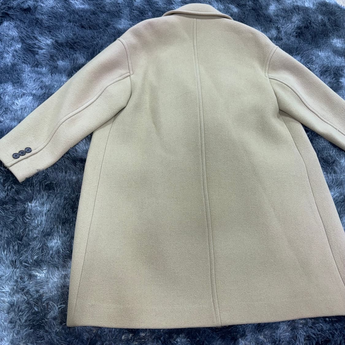 투티/0088 톰보이 베이지 더블버튼 롱 코트 상품이미지5
