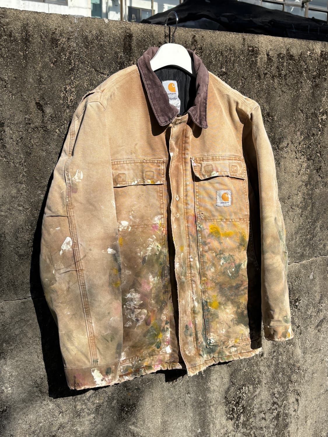 빈티지 칼하트 c26 디스트레스드 페인팅 자켓 상품이미지5