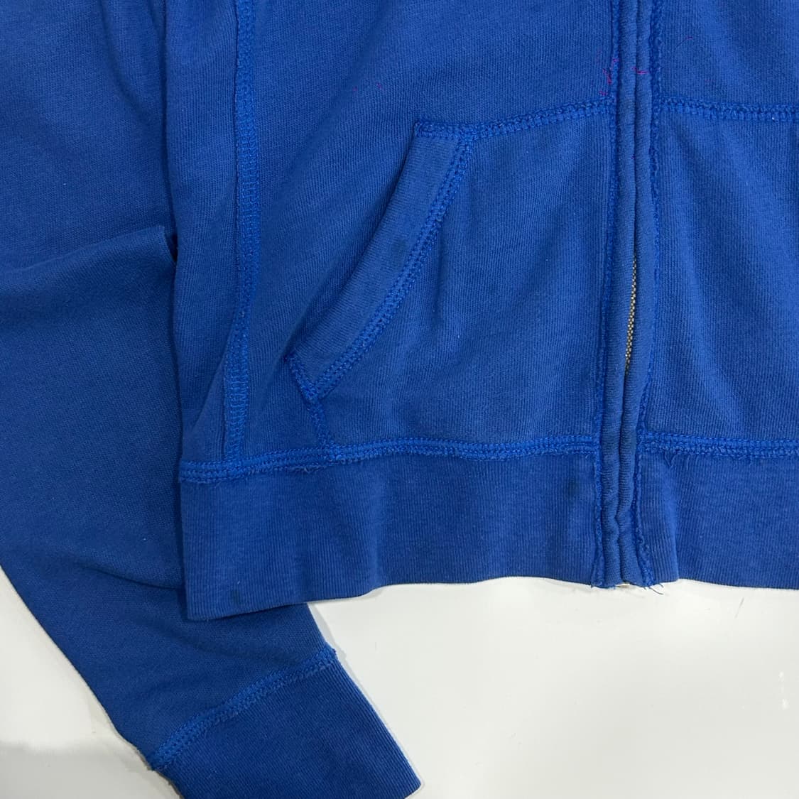 Abercrombie 아베크롬비 레터링 로고 블루 후드집업 상품이미지6