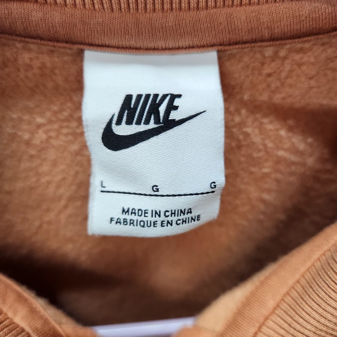 나이키 로고 크롭 반집업 맨투맨 L(XL) 상품이미지4