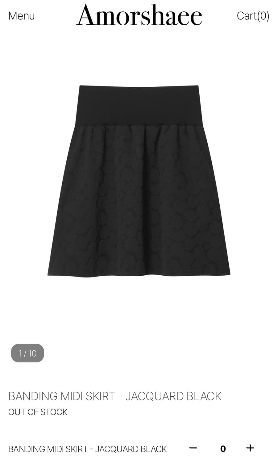 아모르샤이 BANDING MIDI SKIRT JACQUARD BLACK 상품이미지1