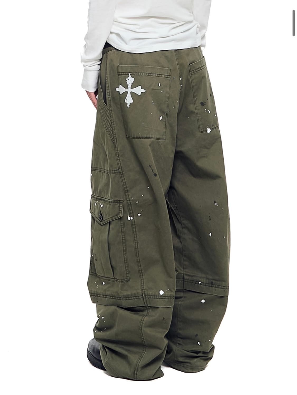 (아캄) 밀리터리 카고바지 카키색 상품이미지2