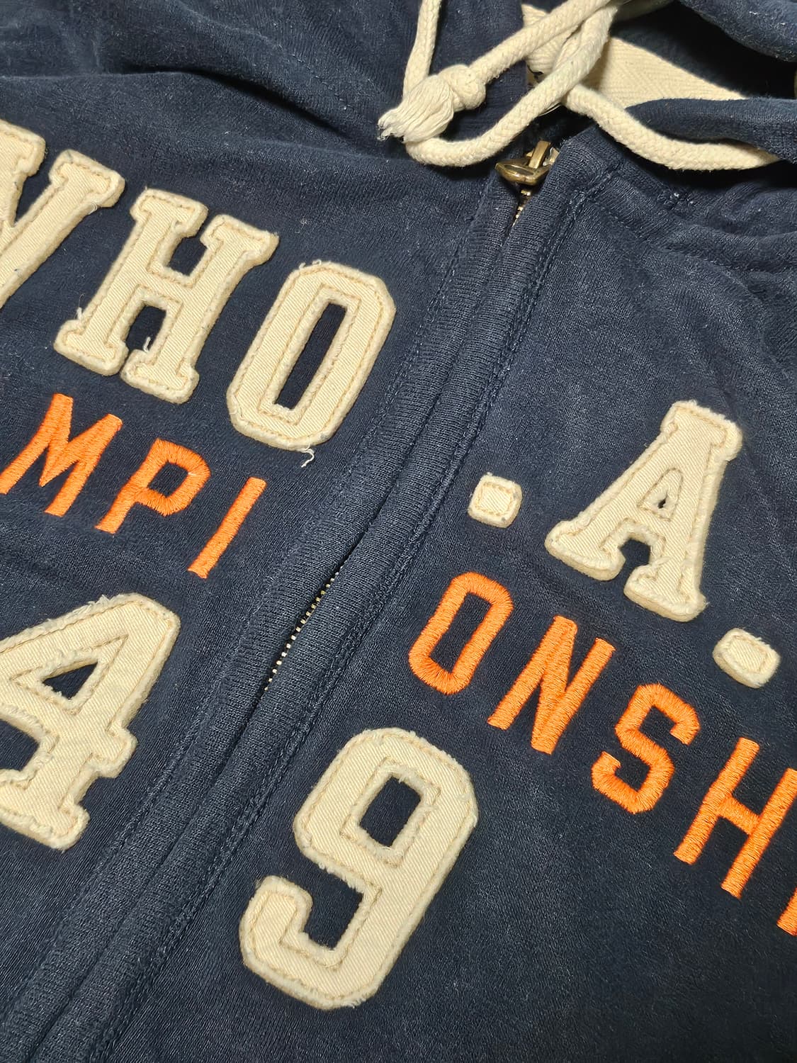 후아유 y2k 핀터깔 후드 집업 M 상품이미지2