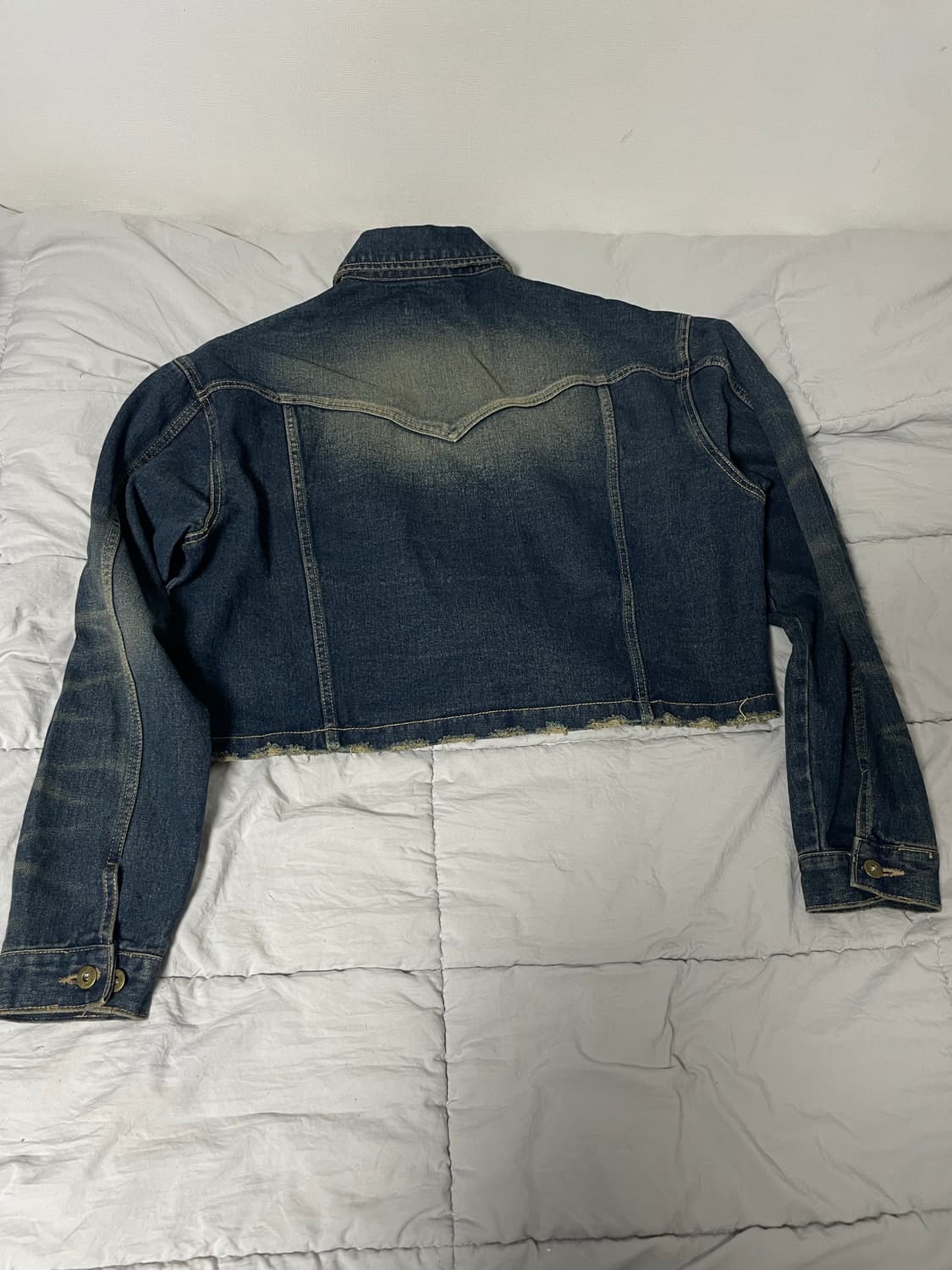 esc studio wrinkled 워싱 데님 크롭 자켓 상품이미지6