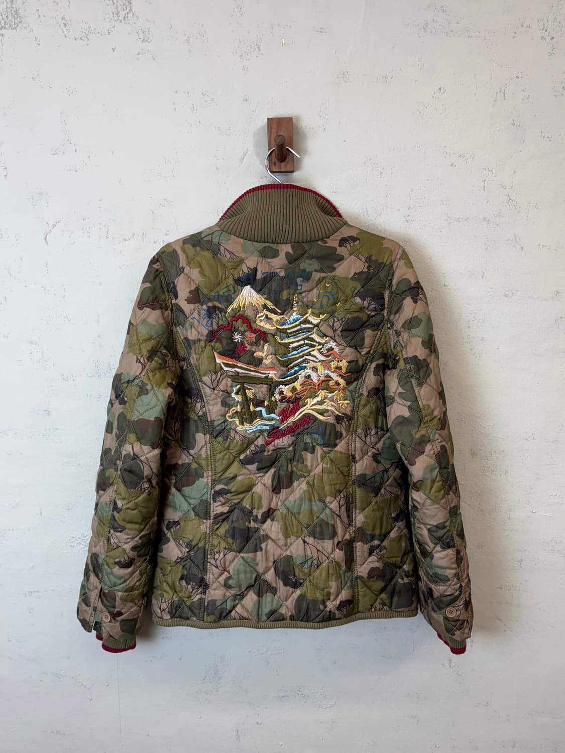 디젤 빈티지 카모플라쥬 오리엔탈 자수 집업 자켓 상품이미지2