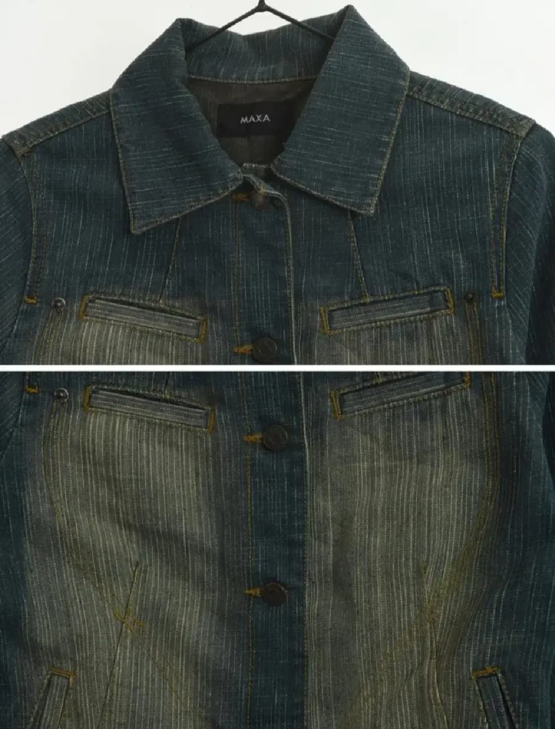 빈티지 워싱 데님셔츠 데님자켓 청셔츠 청남방 청자켓 상품이미지3