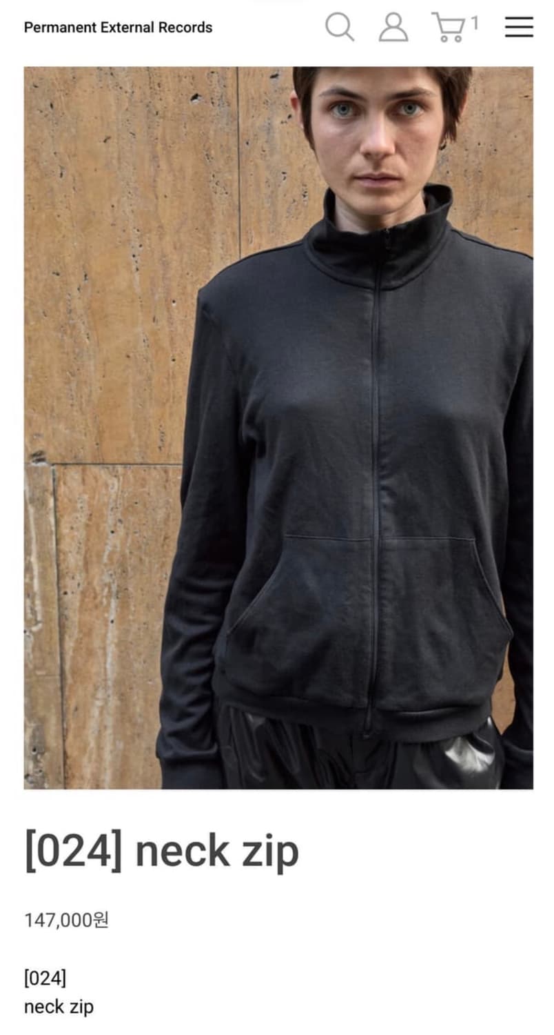 [2] 머듈 넥집업 블랙  상품이미지1