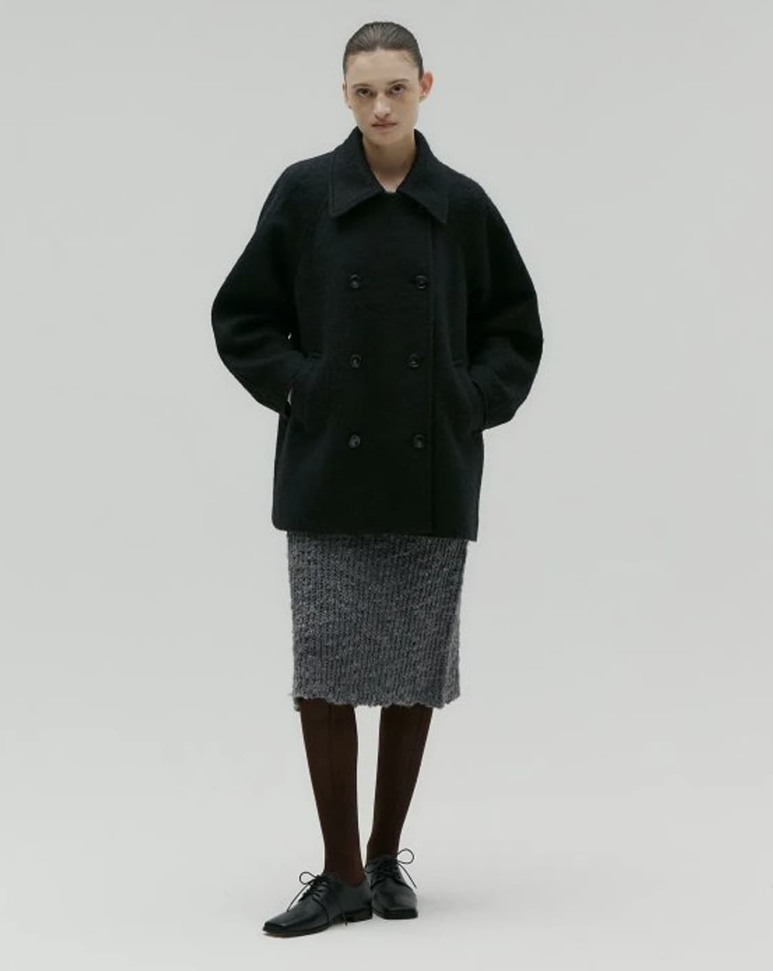 솔티페블 더블 하프 코트 상품이미지1