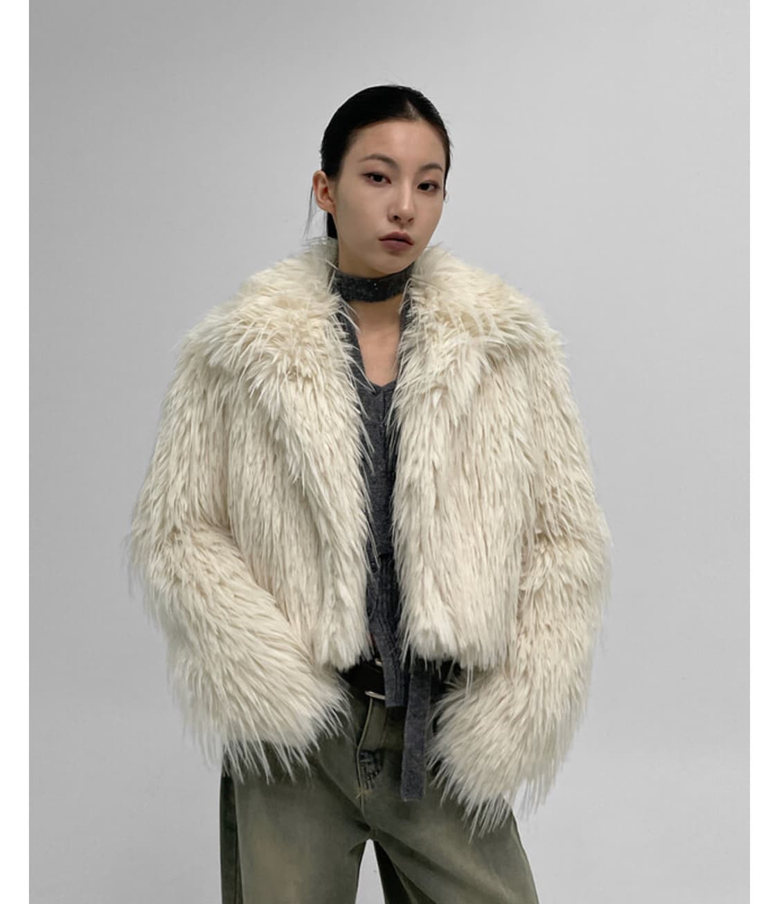 (블랙업구매) 블랙 퍼자켓 상품이미지2