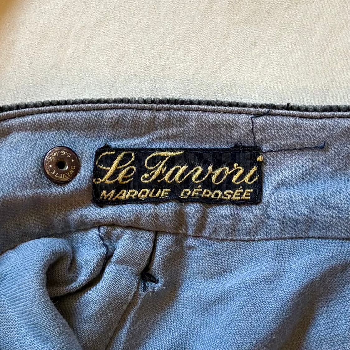 [35] 30~40s 프랑스 Le Favori 헤비 코듀로이 워크 팬츠 상품이미지8