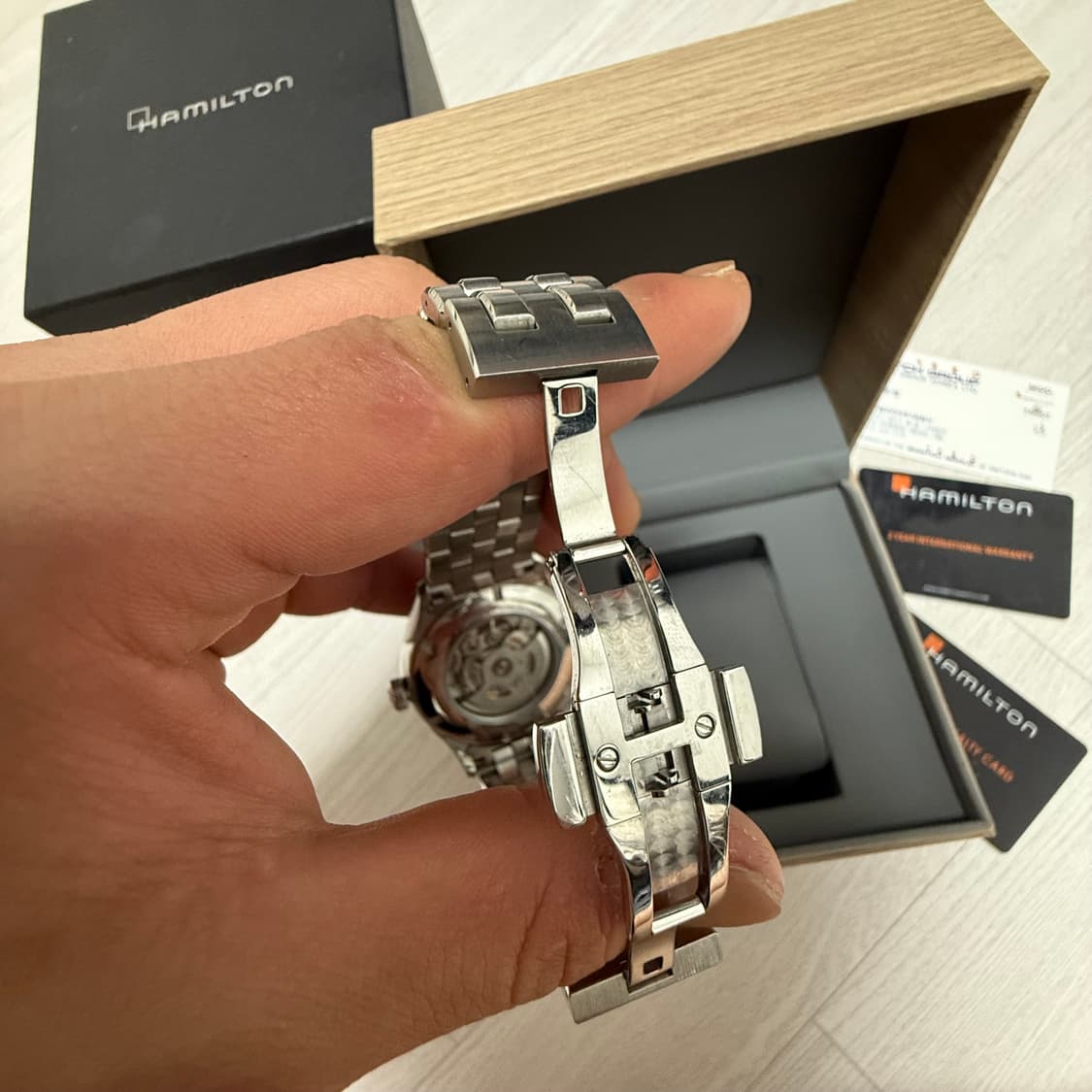 [42mm] 해밀턴 재즈마스터 오픈하트 블랙 상품이미지4
