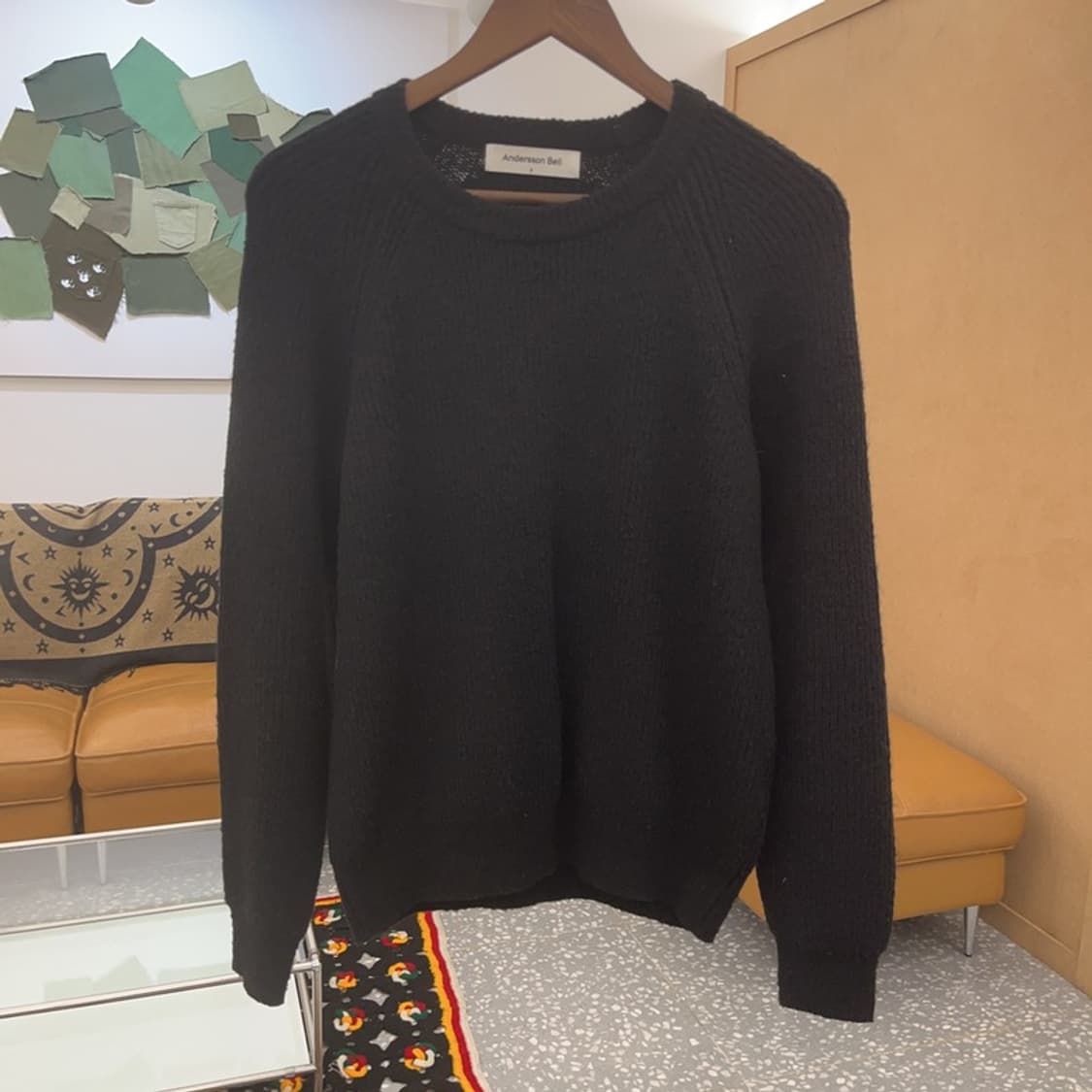 앤더슨벨 빈티지 모던시크 올블랙 니트 S C07303 상품이미지3