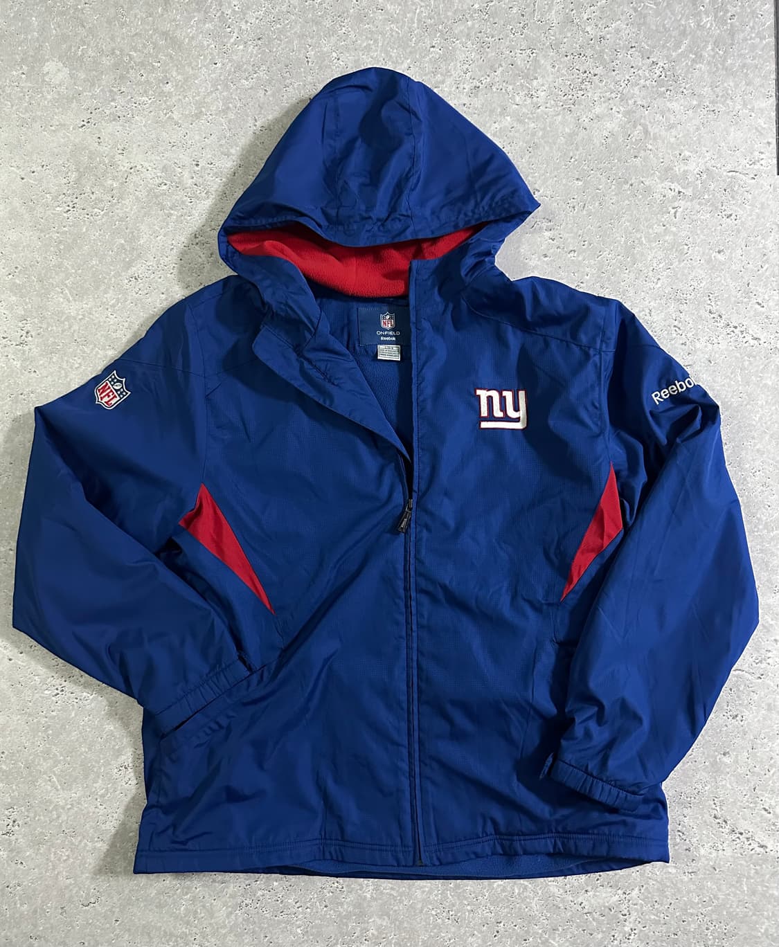 리복 NFL NY 자이언츠 바람막이 후드 상품이미지2