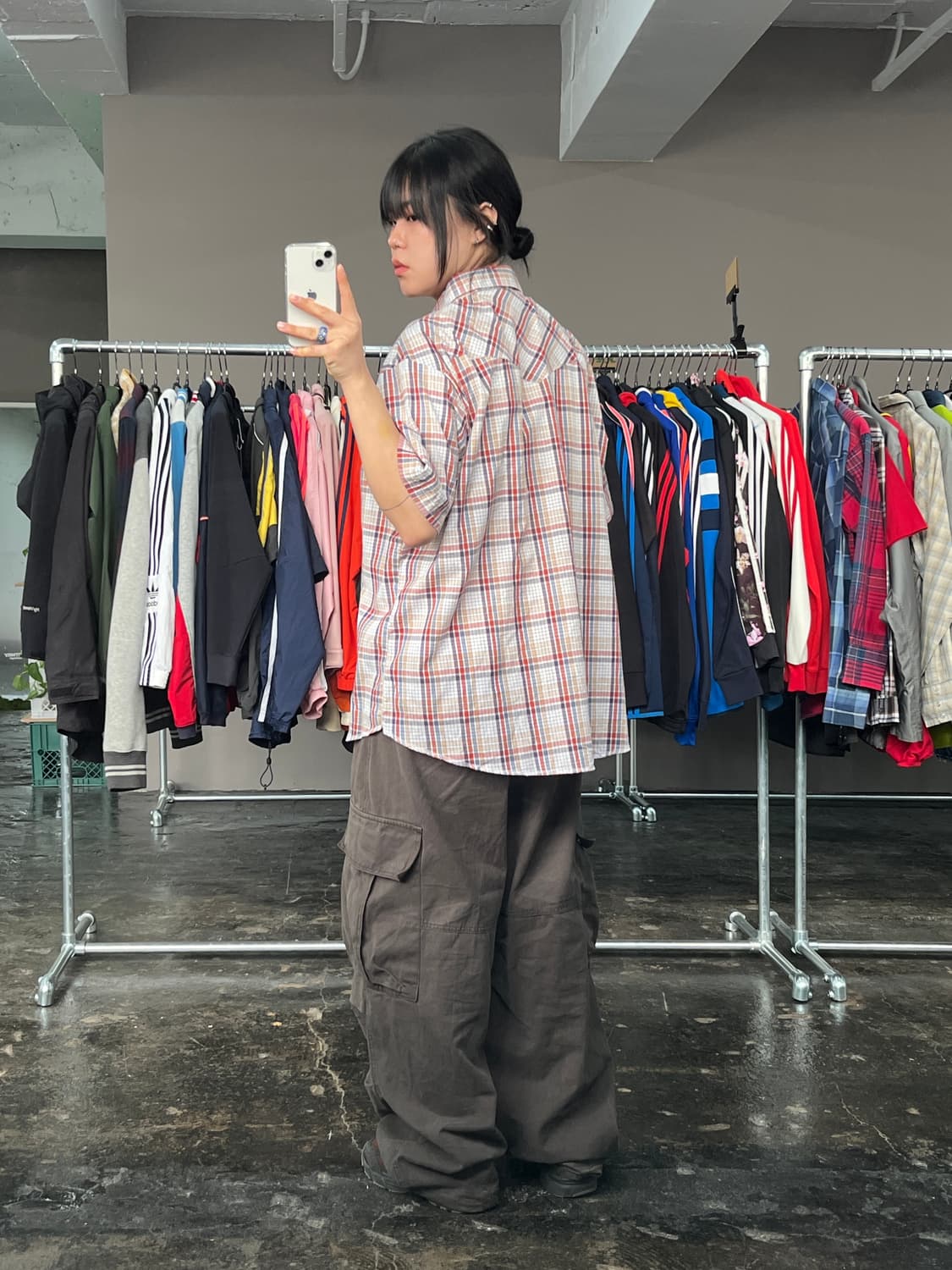 랭글러 웨스턴 체크 반팔 셔츠 상품이미지5