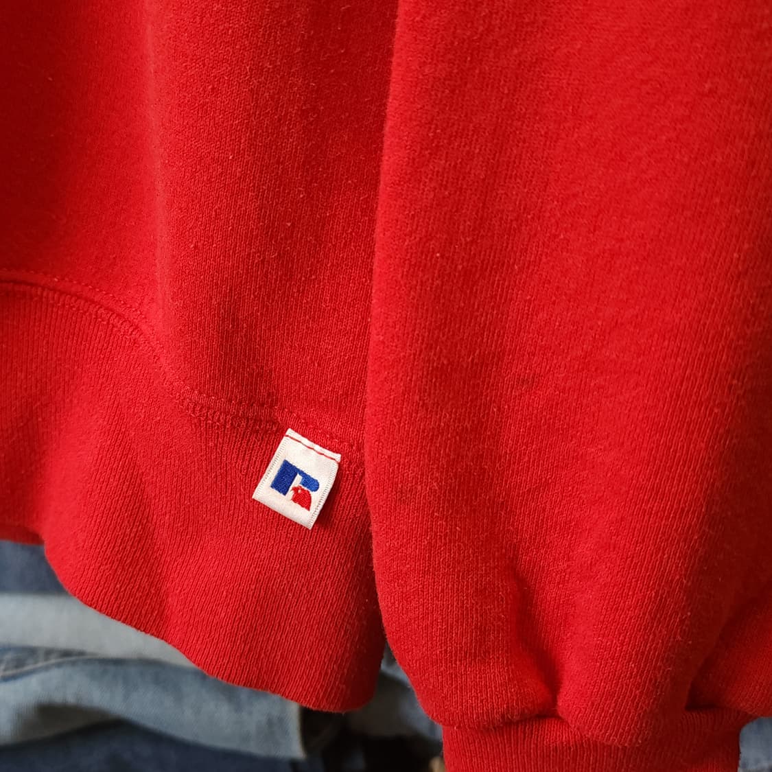 90s 빈티지 러셀 스웻셔츠 러셀 블랭크 레드 플레인 스웻셔츠 xl 상품이미지7