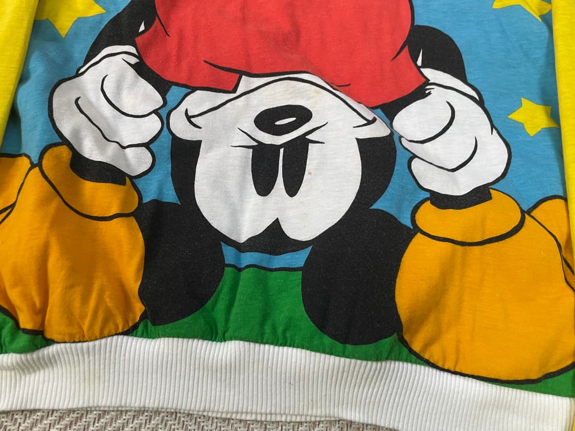 80s 레어 월트디즈니 공식 미키마우스 리버시블 스웻 J03609 상품이미지2