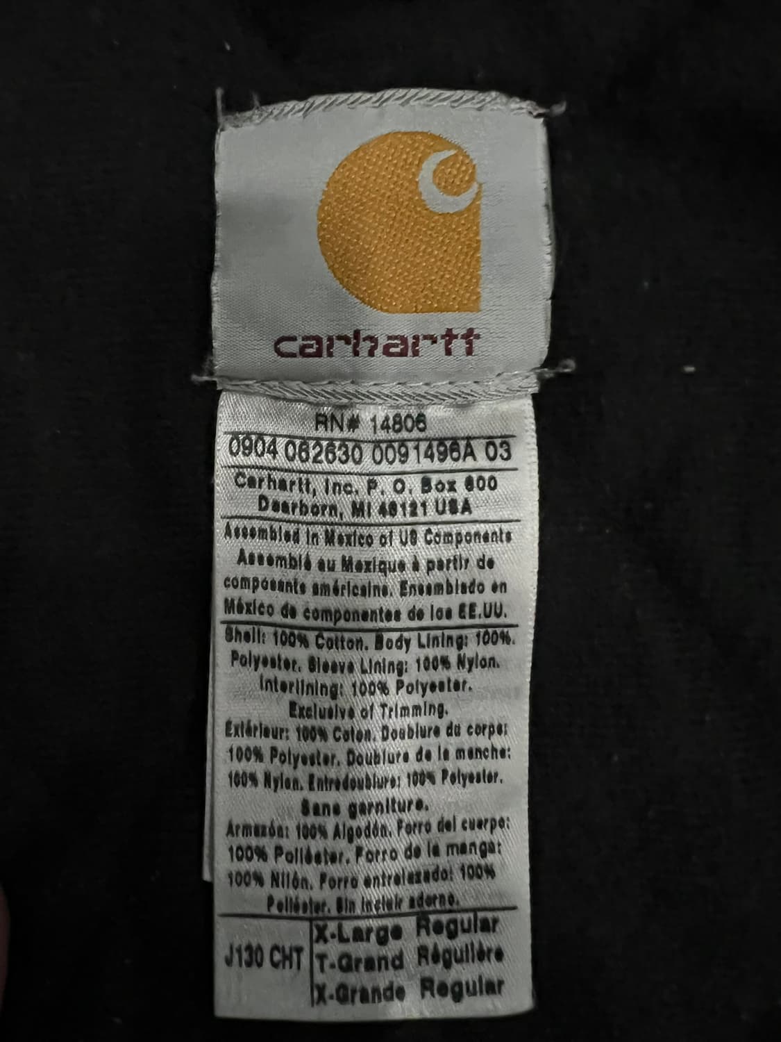 (XL)칼하트 덕 액티브 후드자켓 J130 CHT 체스트넛 상품이미지4