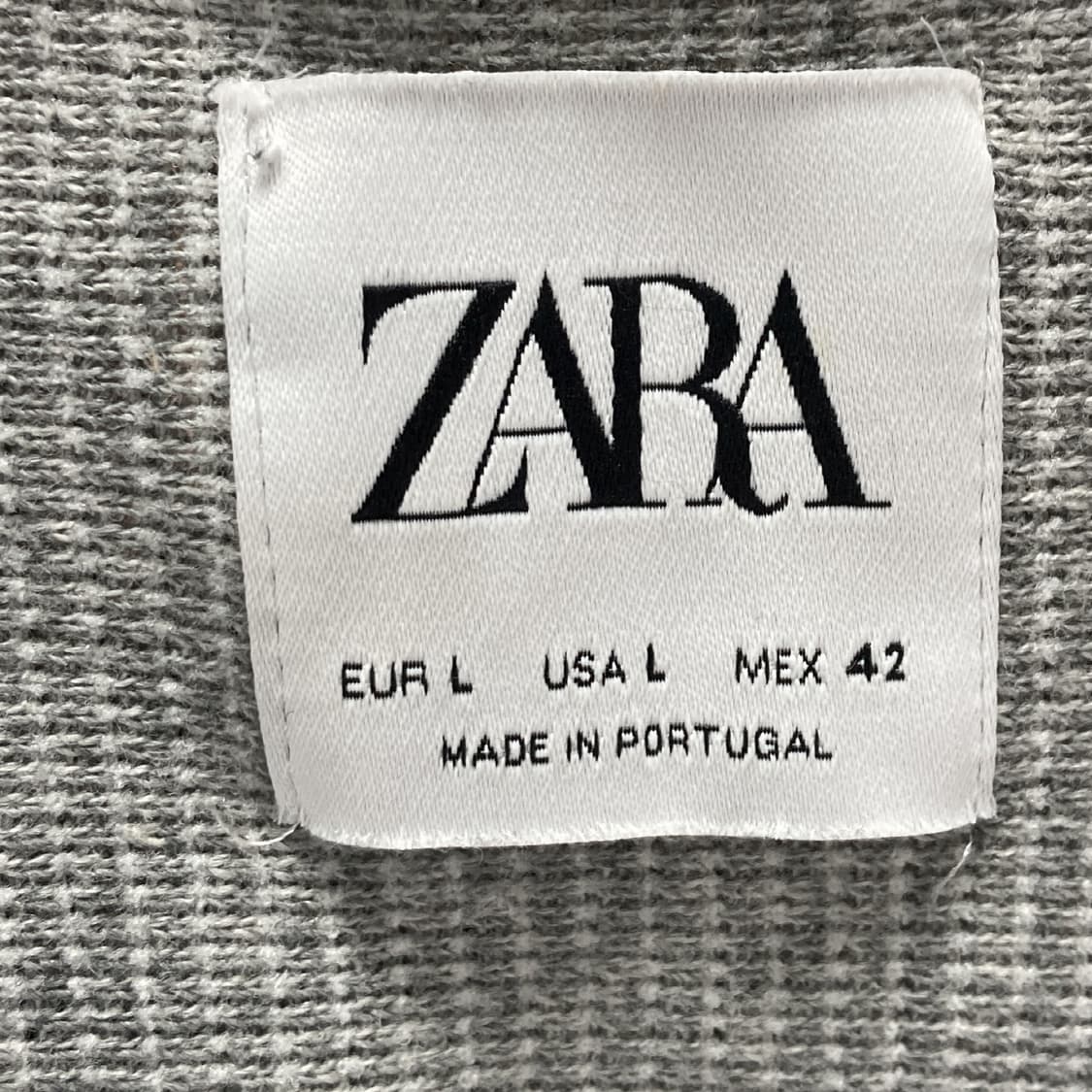 자라 남성골지긴팔티셔츠 그레이 라운드 L  상품이미지4