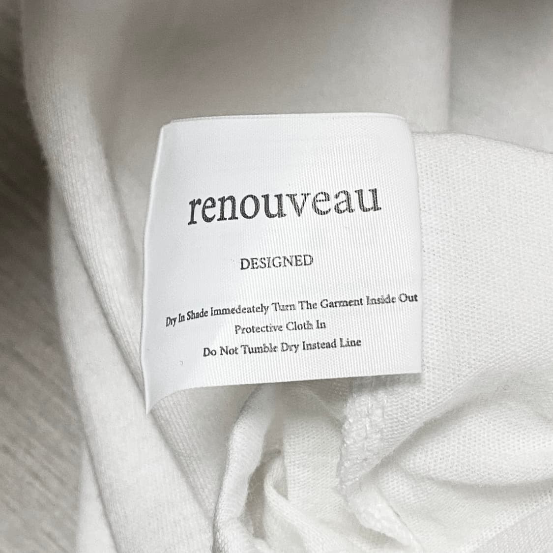 RENOUVEAU 레터링 프린팅 반팔 티셔츠 화이트 S 상품이미지4