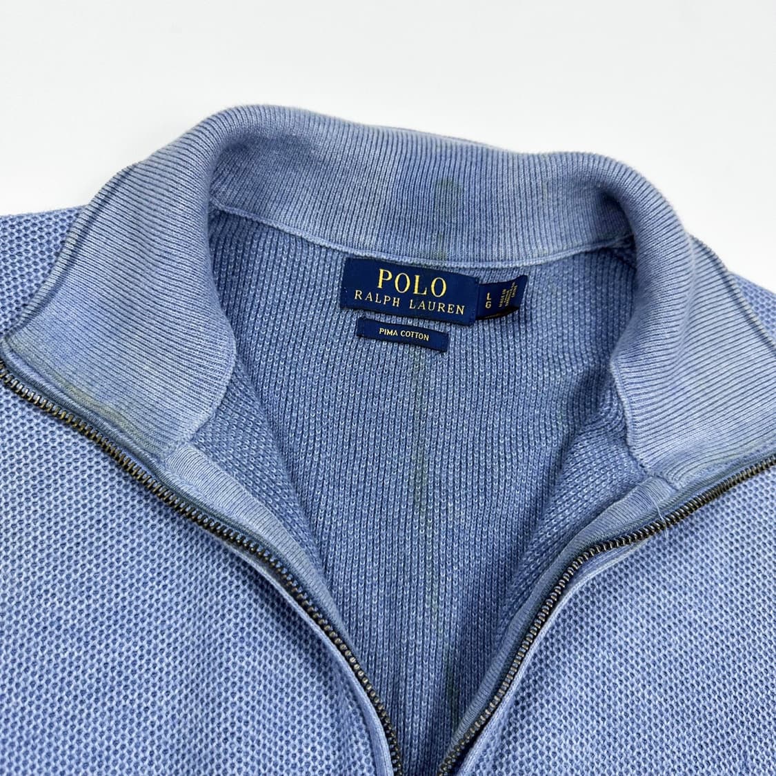 폴로 랄프로렌 포니 피마코튼 반집업 니트 (L) 상품이미지4
