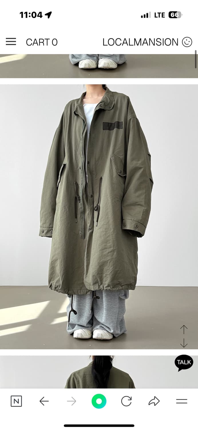 LOCAL MANSION 로컬멘션 오버핏 사파리 롱 야상 자켓(남여공용) 상품이미지2