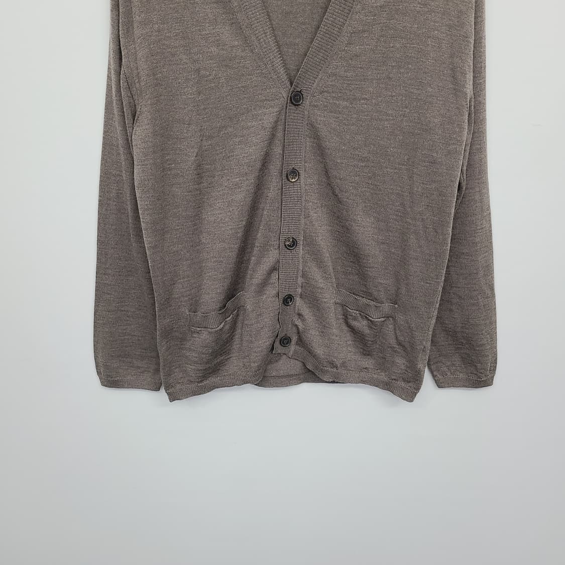 [정품/이태리제] 에스티 듀퐁 울 100% 브이넥 가디건 M 상품이미지4