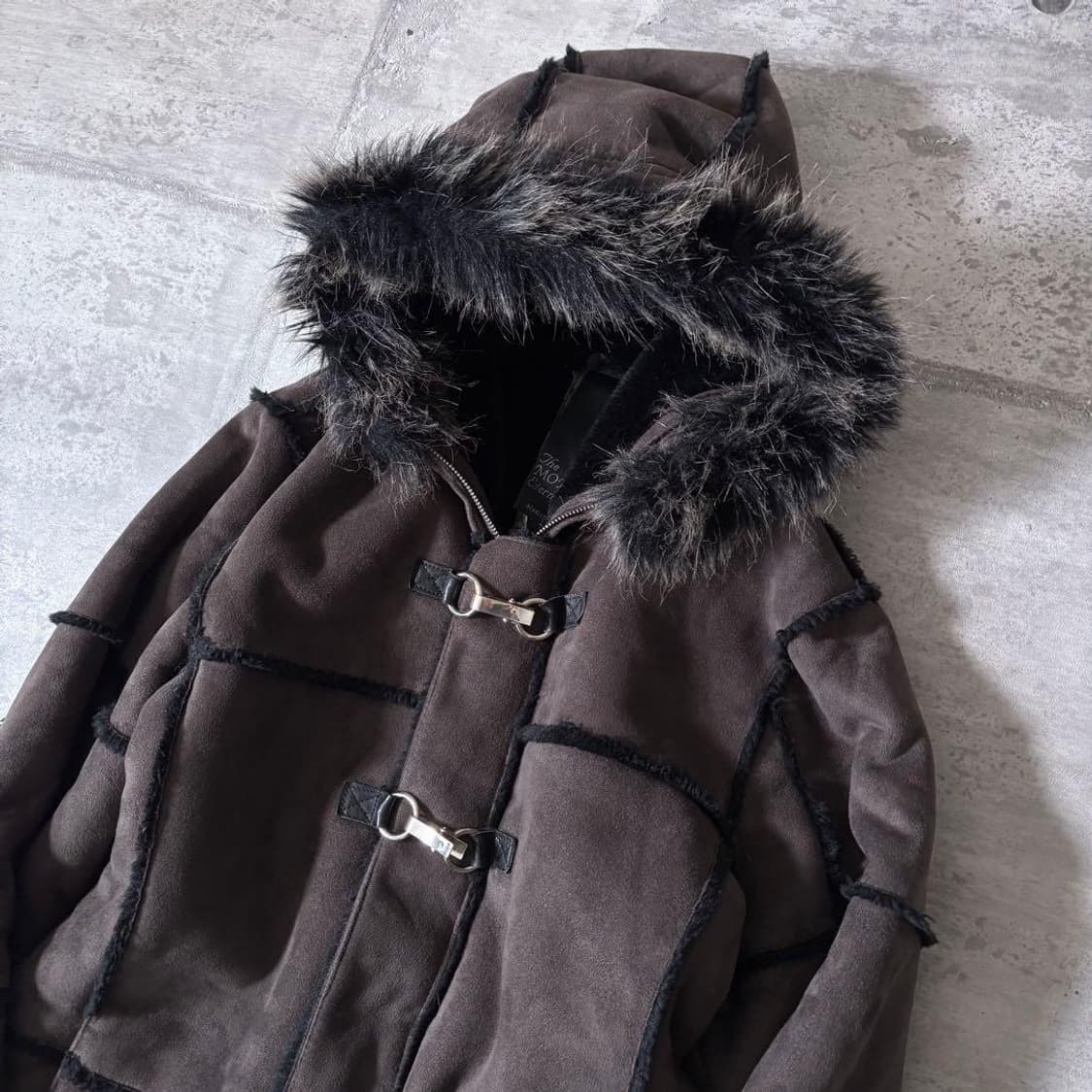 무스탕 퍼 후드 자켓 상품이미지2