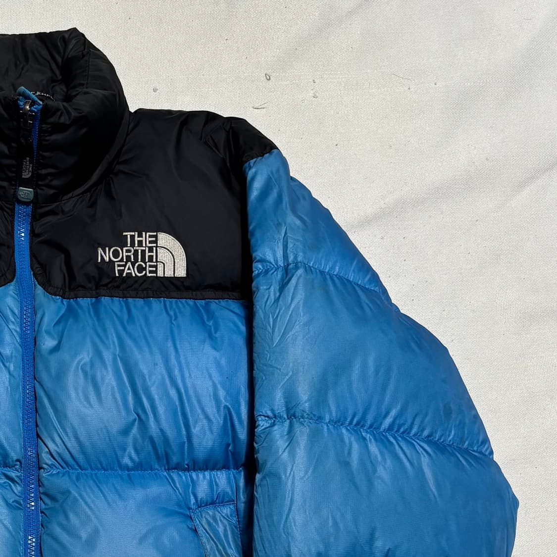 90 노스페이스 700 블랙 블루 눕시 패딩 상품이미지1