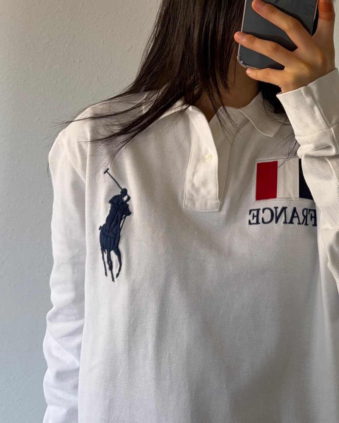 [M]폴로 랄프로렌 빅포니 프랑스 화이트 PK 롱슬리브 상품이미지1