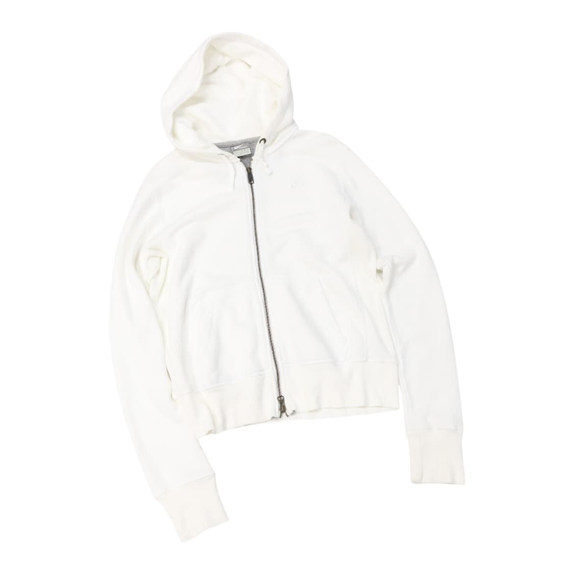 나이키 빈티지 화이트 미니 로고 자수 후드 집업 (M) 상품이미지1