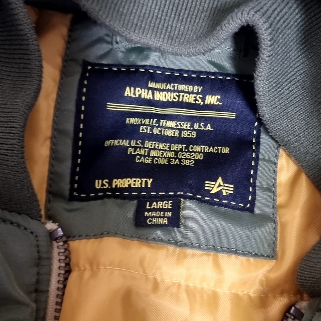 알파인더스트리 b-15 퍼 카키 봄버 자켓(105) 상품이미지2