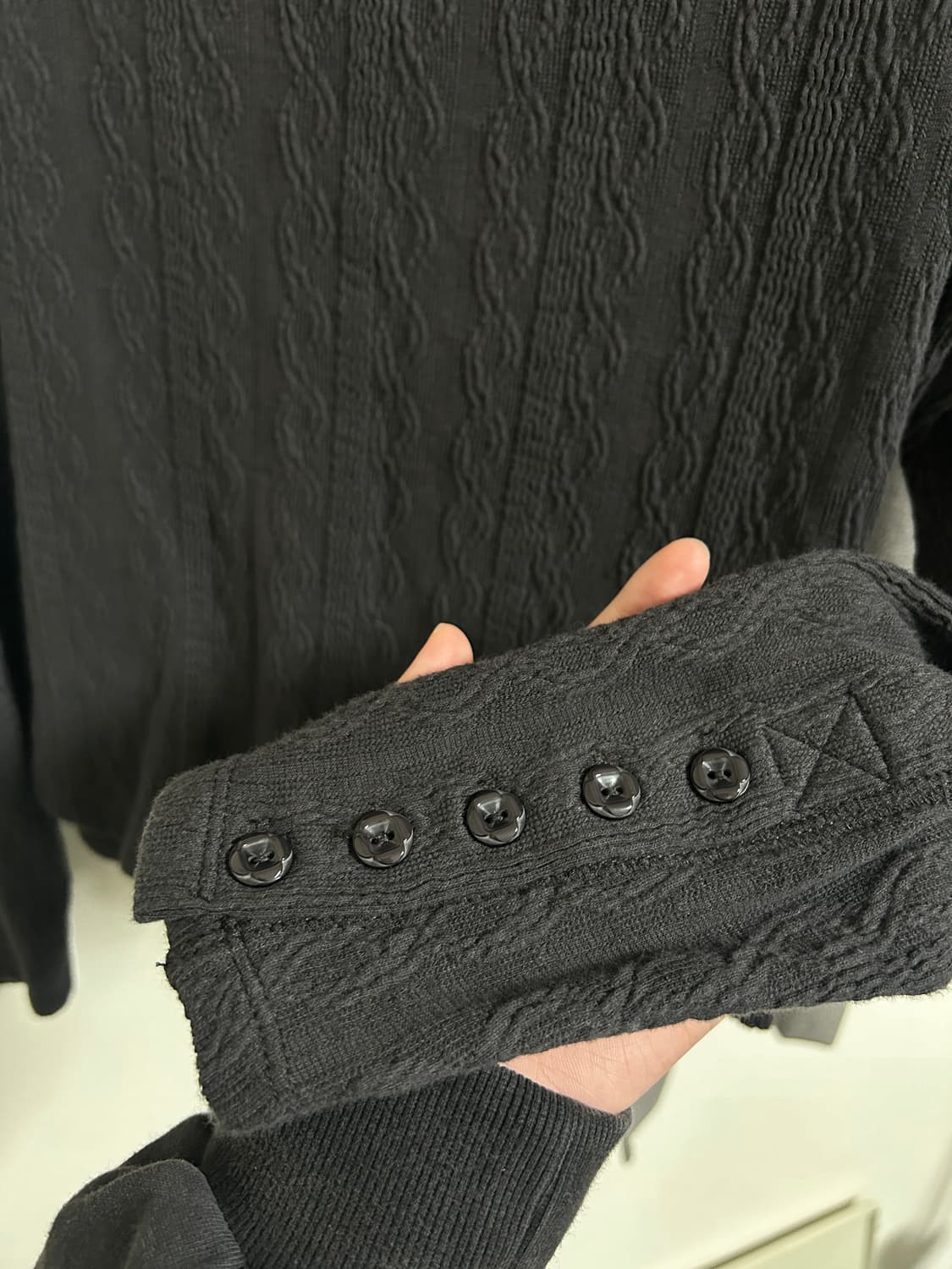 코이세이오 투웨이 롱슬리브 티셔츠 차콜 상품이미지6