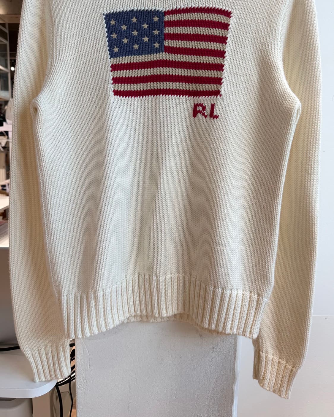 폴로 랄프로렌 아이보리 USA 성조기 니트  상품이미지6