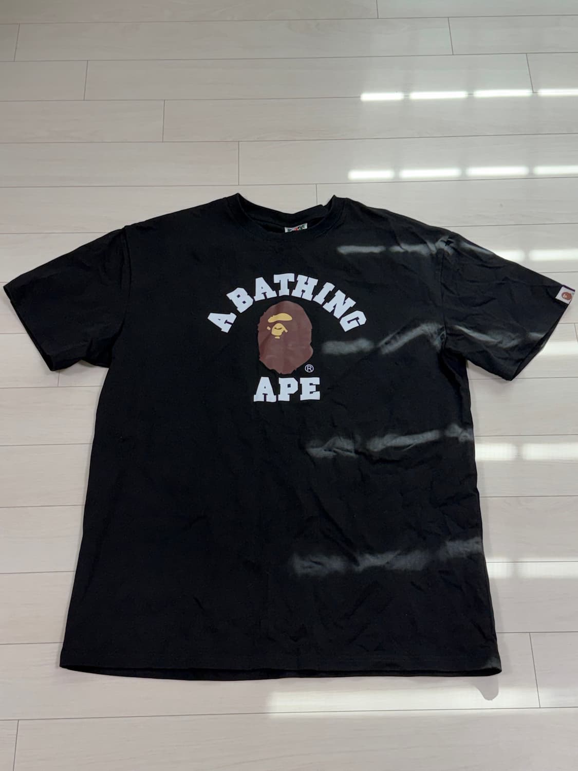 베이프 컬리지 티셔츠 블랙 상품이미지1