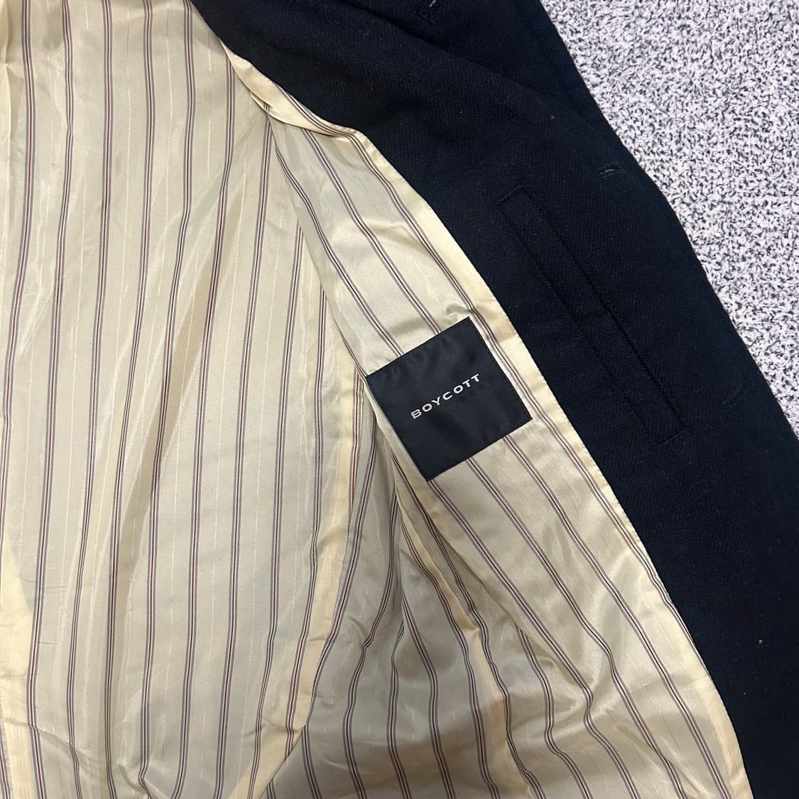 BOYCOTT Wool Button Black Jacket. 상품이미지4