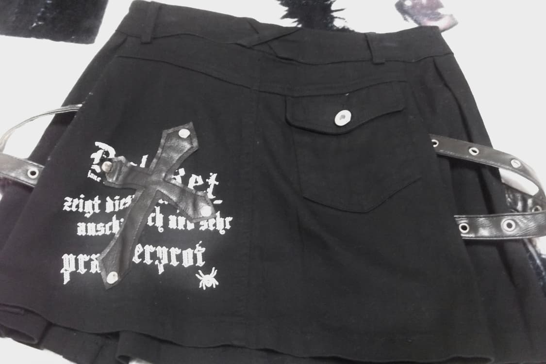 BODYLINE 바디라인 펑크 고스로리 로리타 지뢰계 해골 미니스커트 상품이미지4