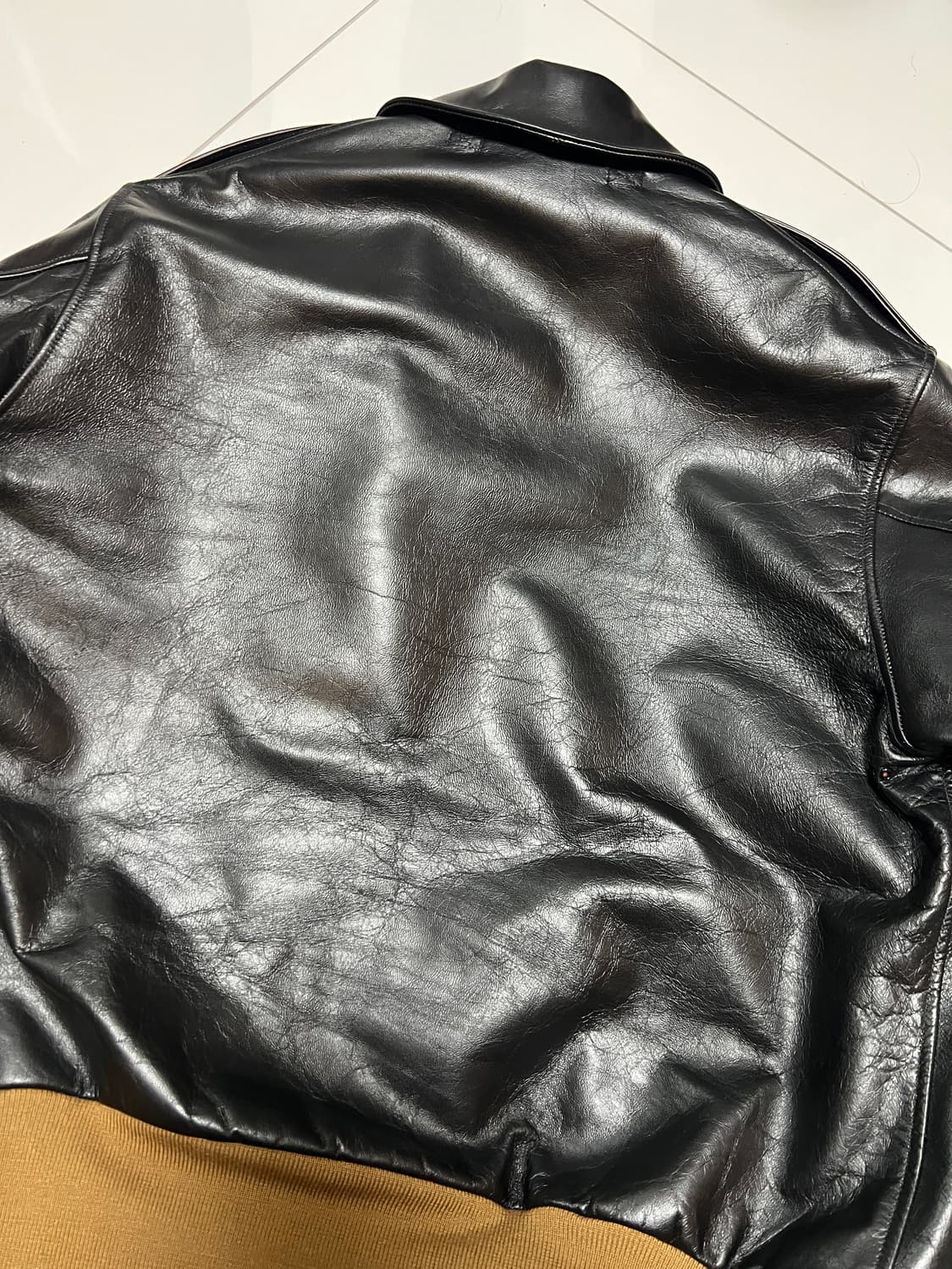 택포80)아카펠라클로딩 Lot.117 A-2자켓 44 신키 홀스하이드 상품이미지6