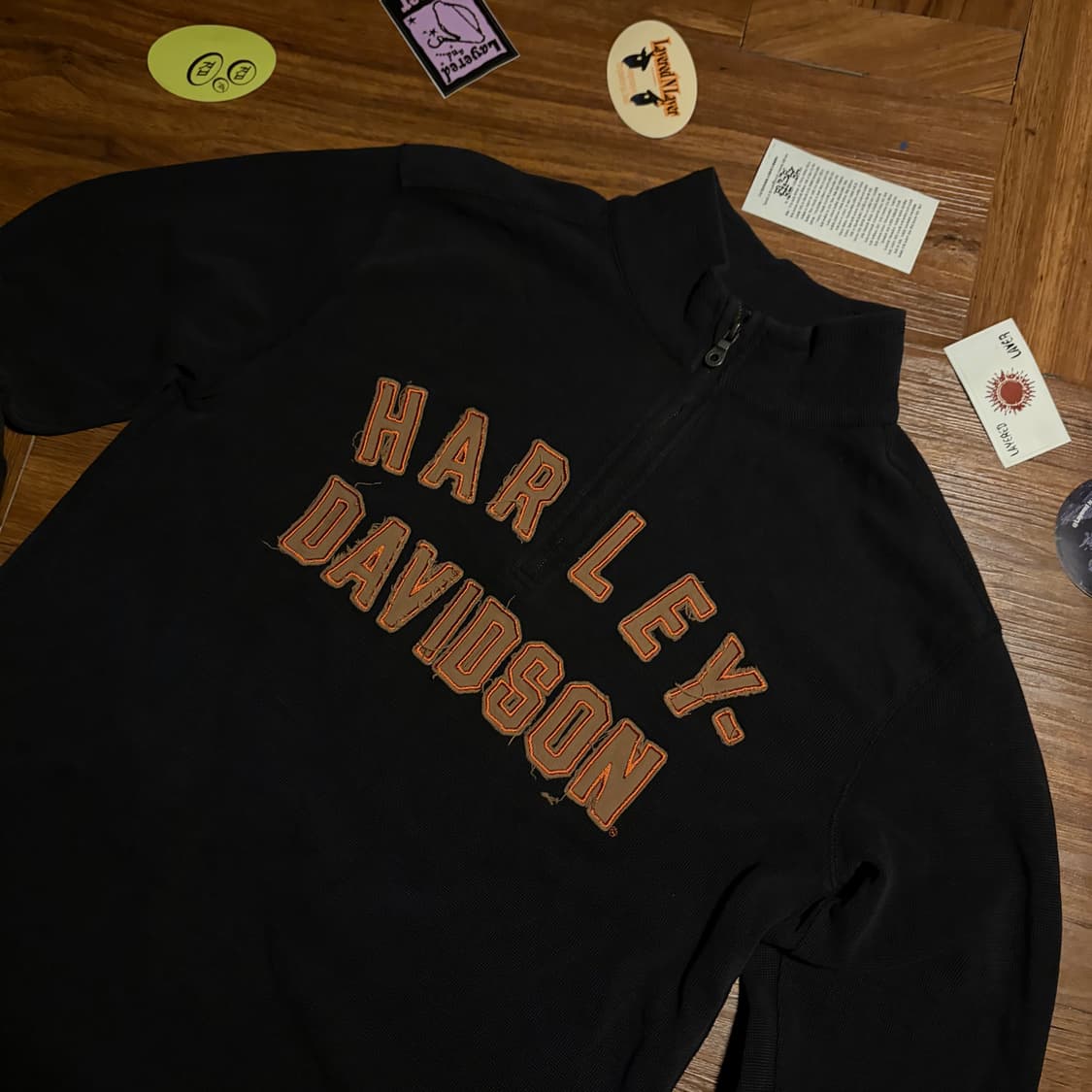 Harley davidson 풀오버 집업 와플 니트 상품이미지3
