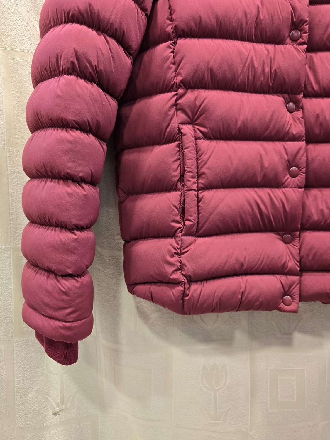 라코스테 여성 다운패딩 점퍼  버건디 S 상품이미지5