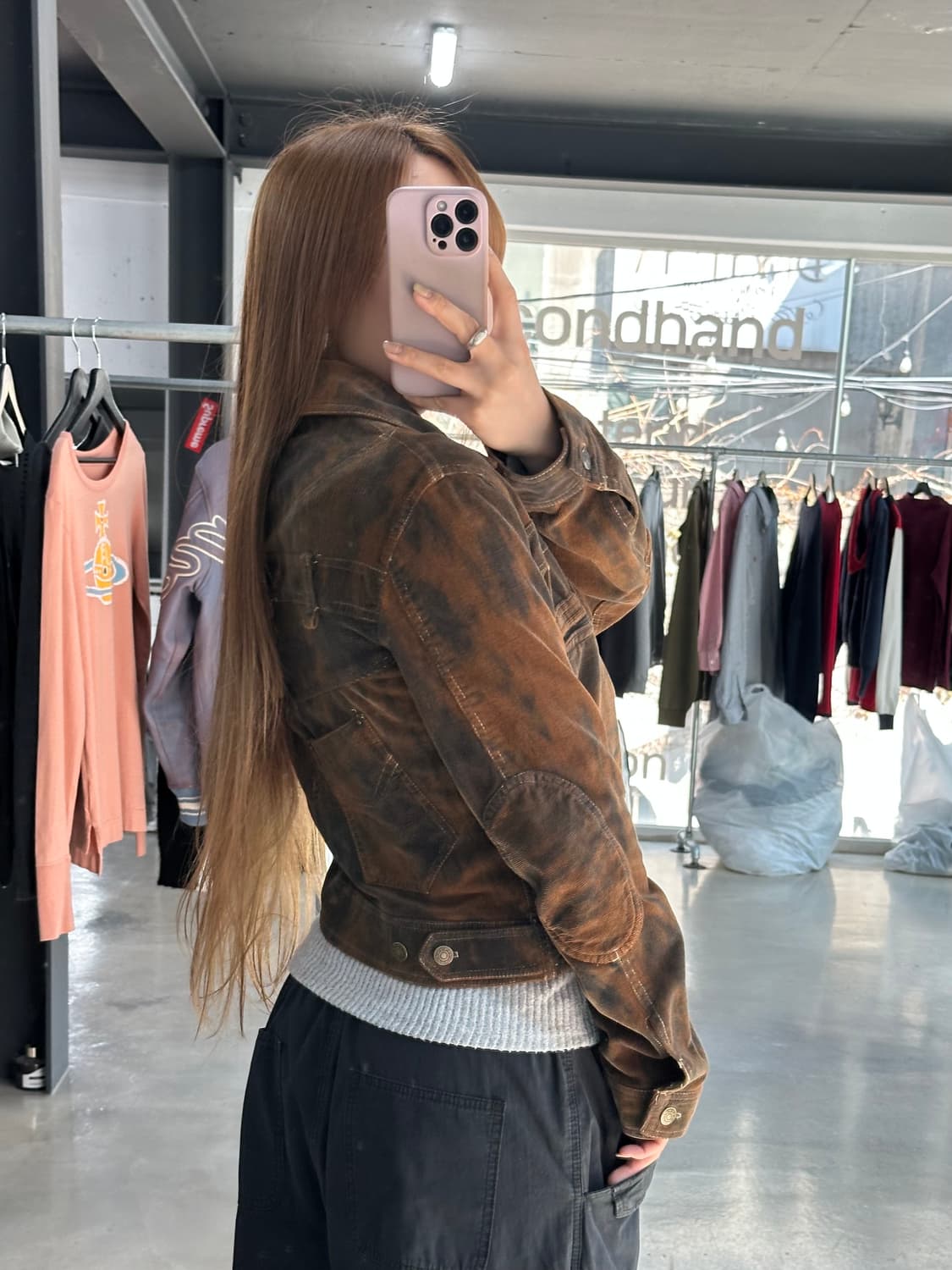 INLOVE 프랑스 Y2k 벨티드 버튼 포켓 자켓 상품이미지5