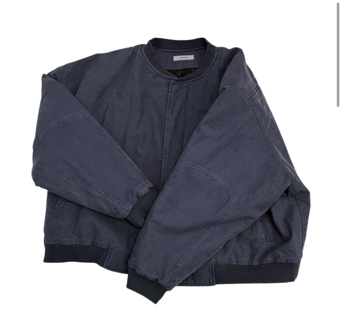 논노드 서퍼 다이 서지 봄버 자켓 빈티지 네이비 블랙 상품이미지3
