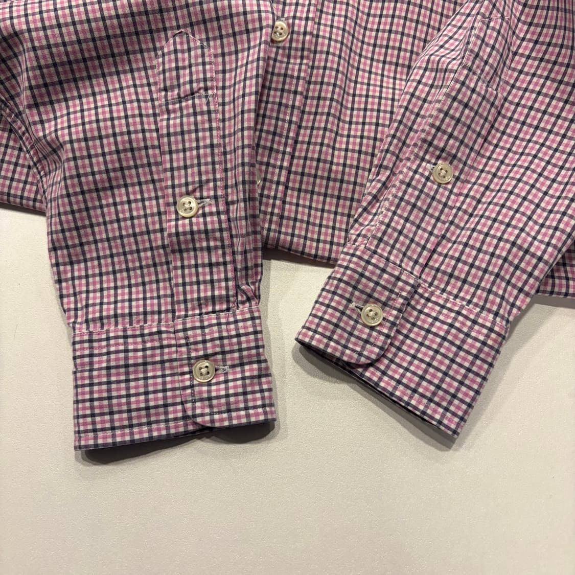 [M] 폴로 랄프로렌 코튼 체크 핑크 셔츠 C707 상품이미지6