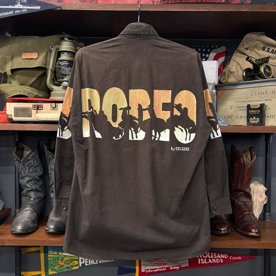 90s 알라잔 카우보이 로데오 프린팅 아트워크 웨스턴셔츠 N516 상품이미지2