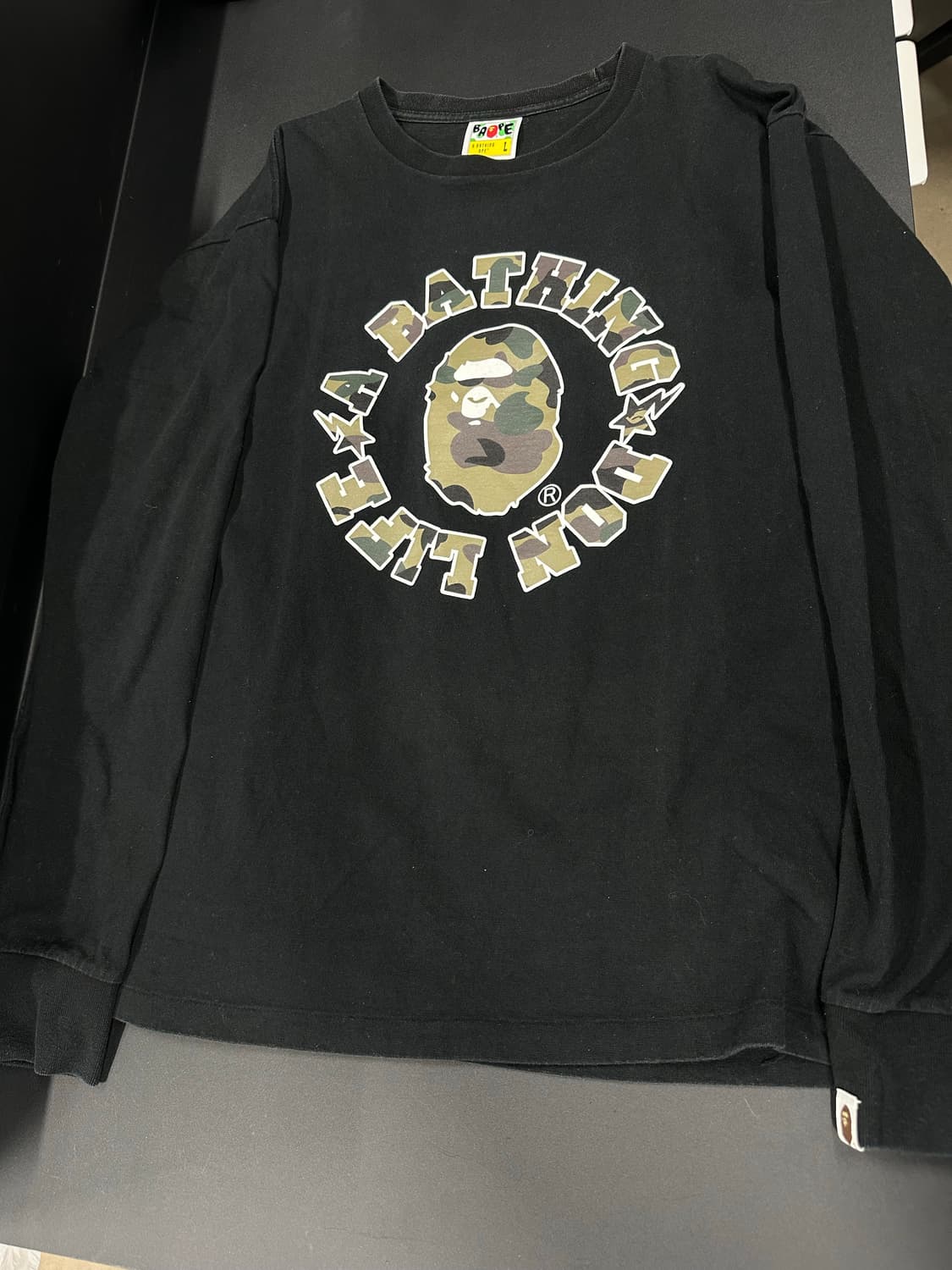 베이프/빅션 카모 Don Life 롱슬리브 티셔츠 상품이미지4