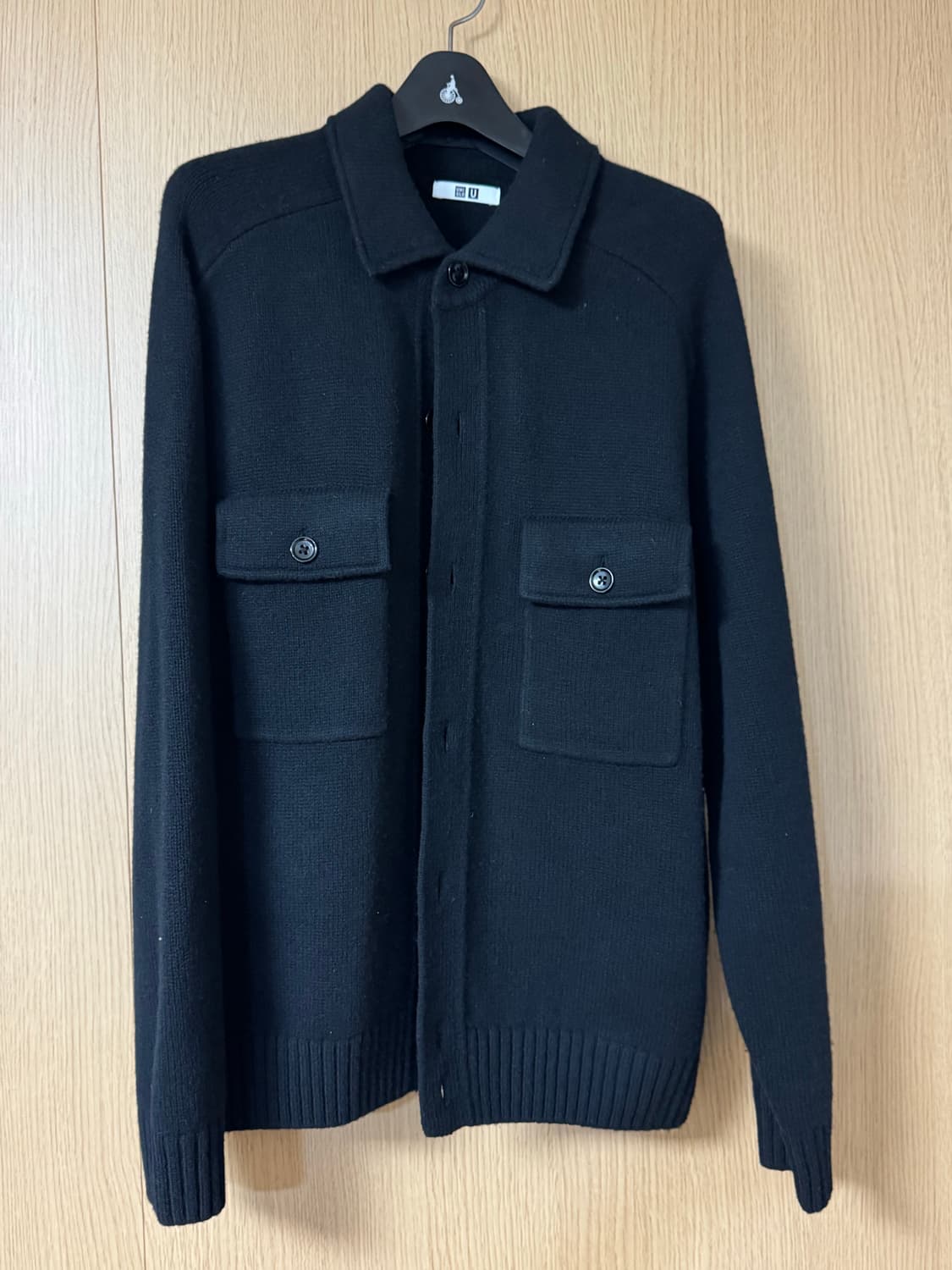 유니클로U 램스울니트재킷 블랙 상품이미지2