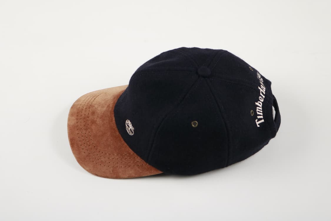 90's USA 팀버랜드 울 스웨이드 네이비 캡 모자 상품이미지3