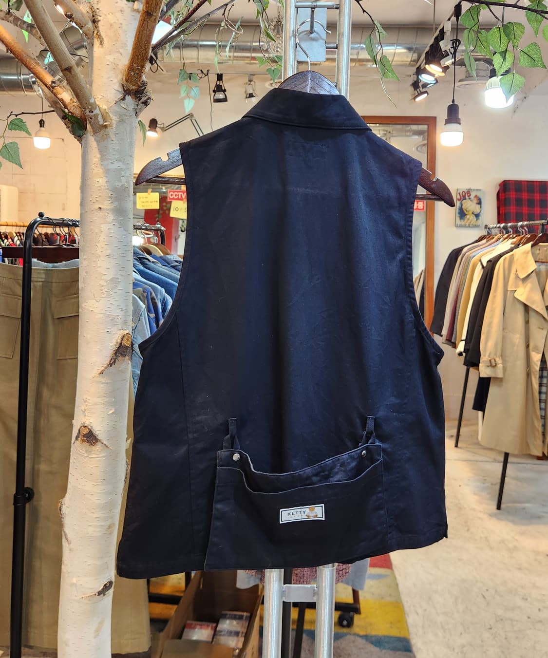 KETTY by 핑크 하우스 곰돌이 자수 검정 조끼 상품이미지6