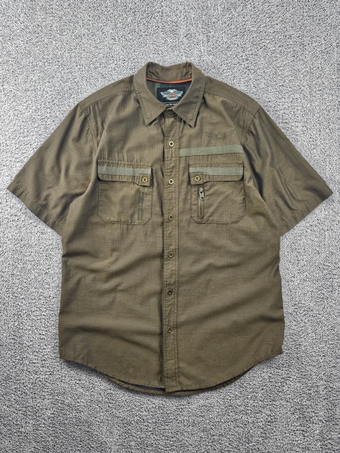 할리데이비슨 밀리터리 필드 바이커 하프 셔츠 ( M ) / 11594 상품이미지1